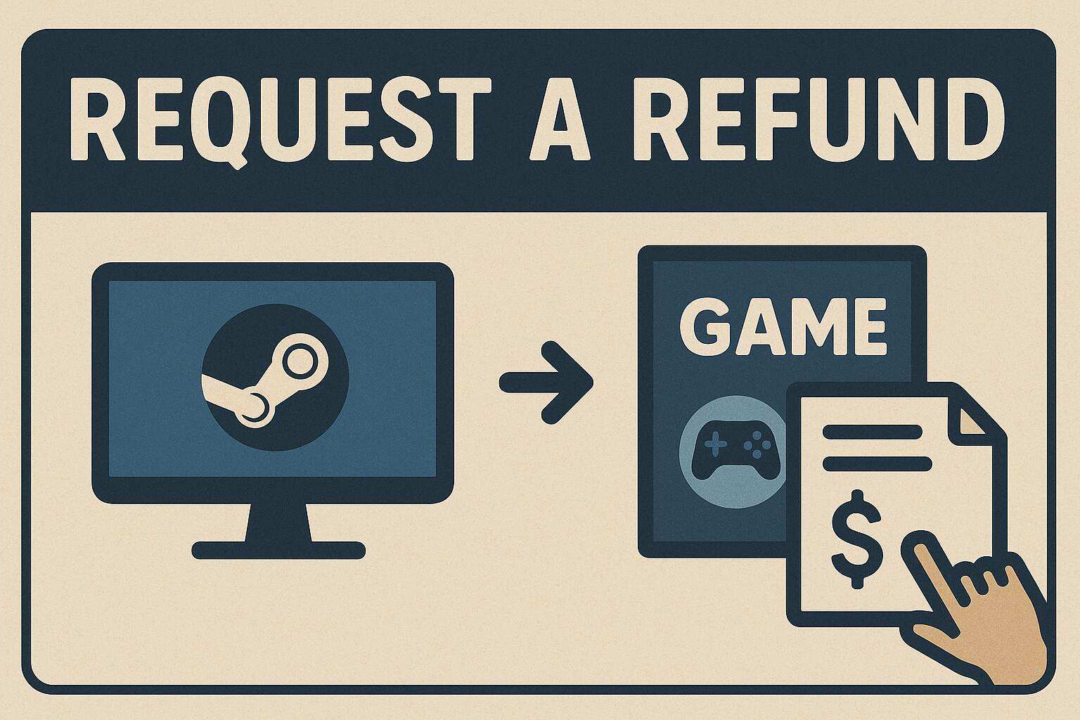 پس گرفتن پول بازی از استیم